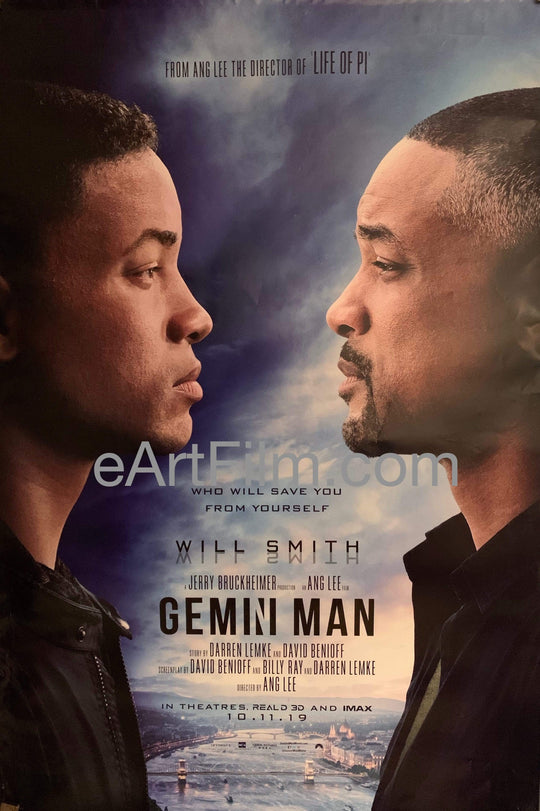eArtFilm.com U.S One Sheet (27"x40") Advance Gemini Man 2019 27x40 DS Ang Lee  Will Smith  Sci-Fi action thriller
