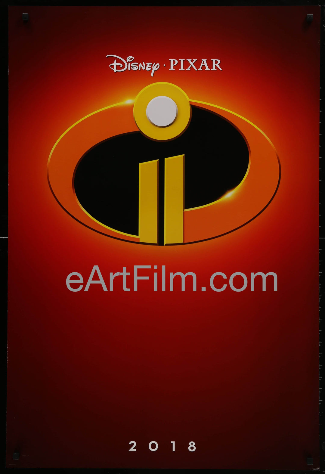eArtFilm.com U.S One Sheet (27"x40") Advance Incredibles 2 original movie poster advance Disney Pixar 2018 unfolded