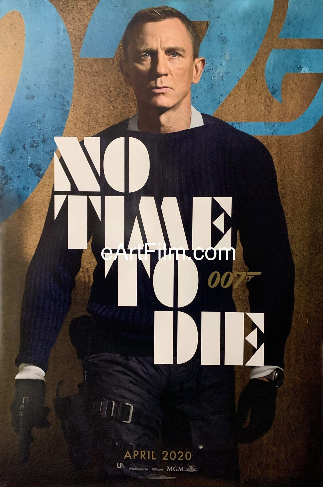 eArtFilm.com U.S One Sheet (27"x40") Advance No Time To Die 2020 27x40 DS Daniel Craig James Bond 007 action thriller