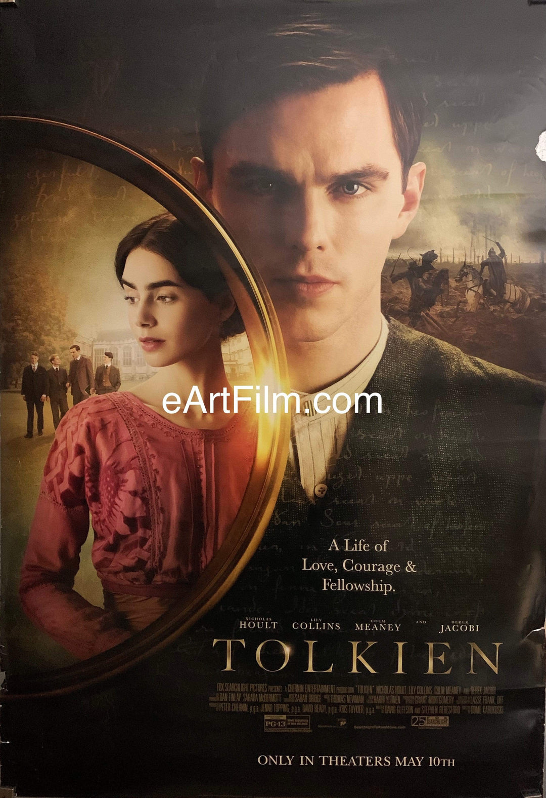 eArtFilm.com U.S One Sheet (27"x40") Advance Tolkien 2019 27x40 DS J.R.R. Tolkien biography Nicholas Hoult Lily Collins