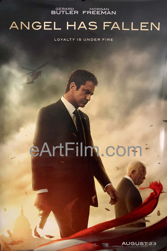 eArtFilm.com U.S One Sheet (27"x40") Double Sided Angel Has Fallen original movie poster 2019 27x40 Gerard Butler Morgan Freeman