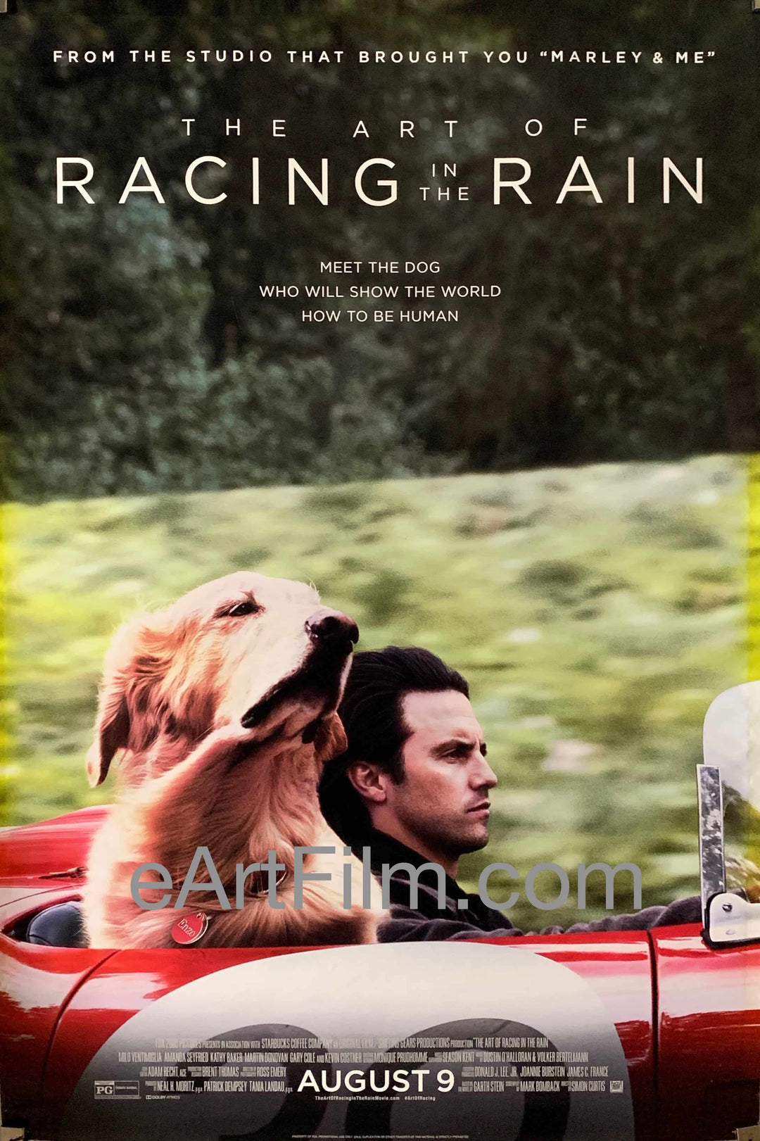 eArtFilm.com U.S One Sheet (27"x40") Double Sided Art Of Racing In The Rain original movie poster 2019 27x40 DS unfolded