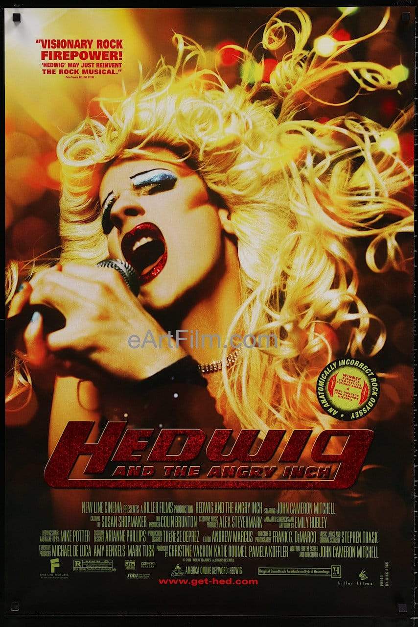 eArtFilm.com U.S One Sheet (27"x40") Double Sided Hedwig and the Angry Inch-2001-27X40-John Cameron Mitchell musical comedy