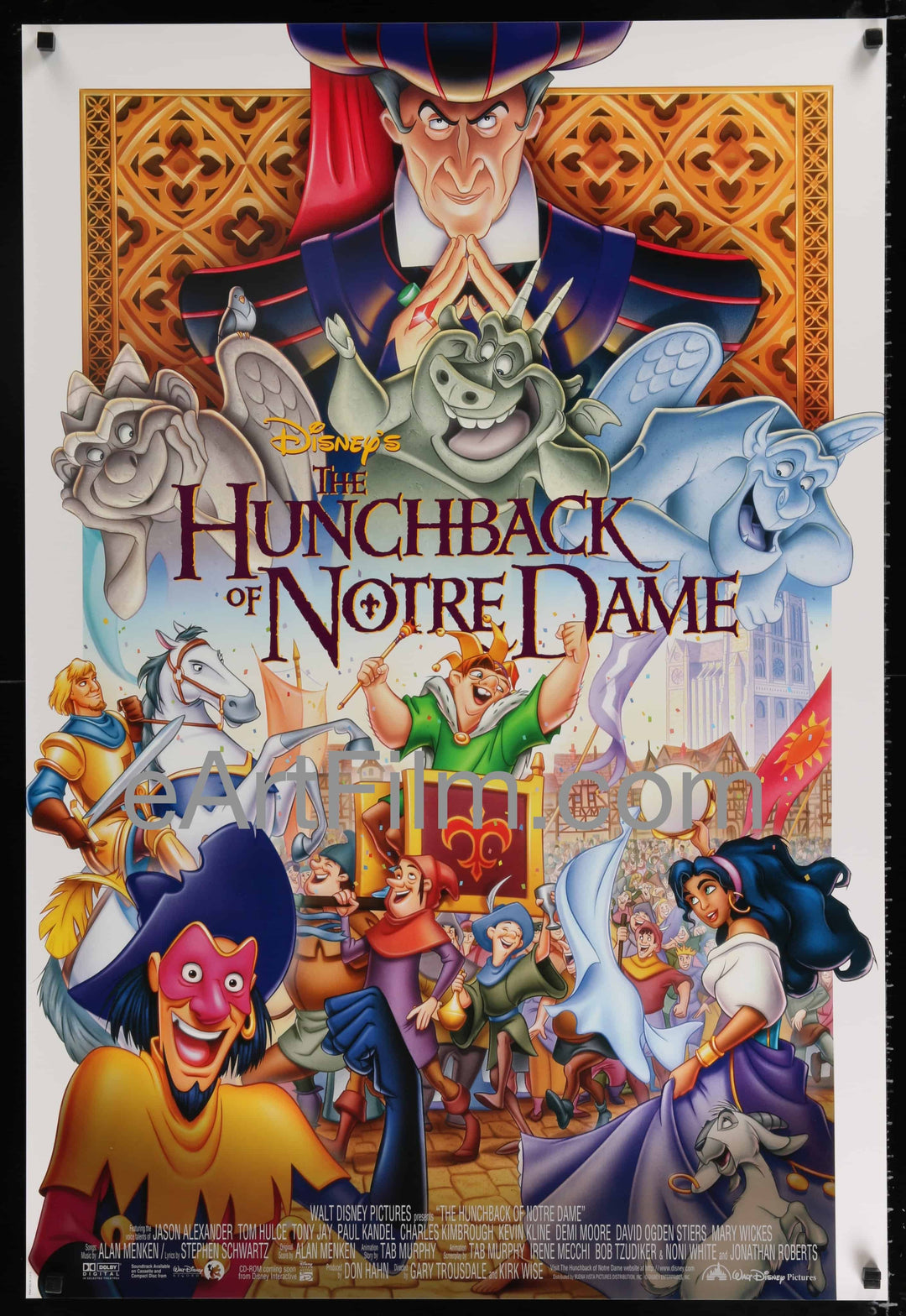eArtFilm.com U.S One Sheet (27"x40") Double Sided Hunchback Of Notre Dame-Disney-Demi Moore-Jason Alexander-1996-27x41