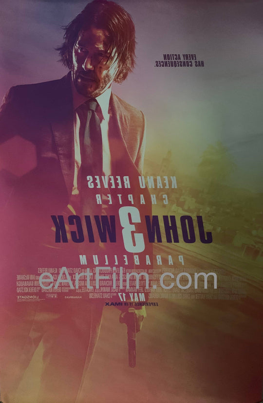 eArtFilm.com U.S One Sheet (27"x40") Double Sided John Wick: Chapter 3-Parabellum original movie poster 2019 27x40 DS fierce action