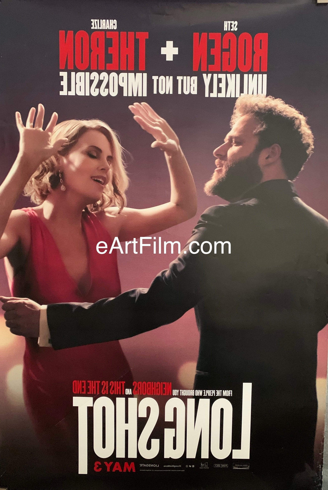 eArtFilm.com U.S One Sheet (27"x40") Double Sided Long Shot original movie poster 2019 27x40 Style A Charlize Theron Seth Rogen