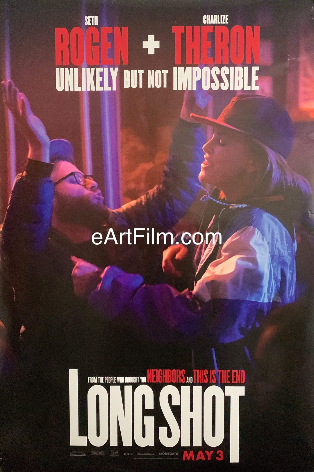 eArtFilm.com U.S One Sheet (27"x40") Double Sided Long Shot original movie poster 2019 27x40 Style B Charlize Theron Seth Rogen