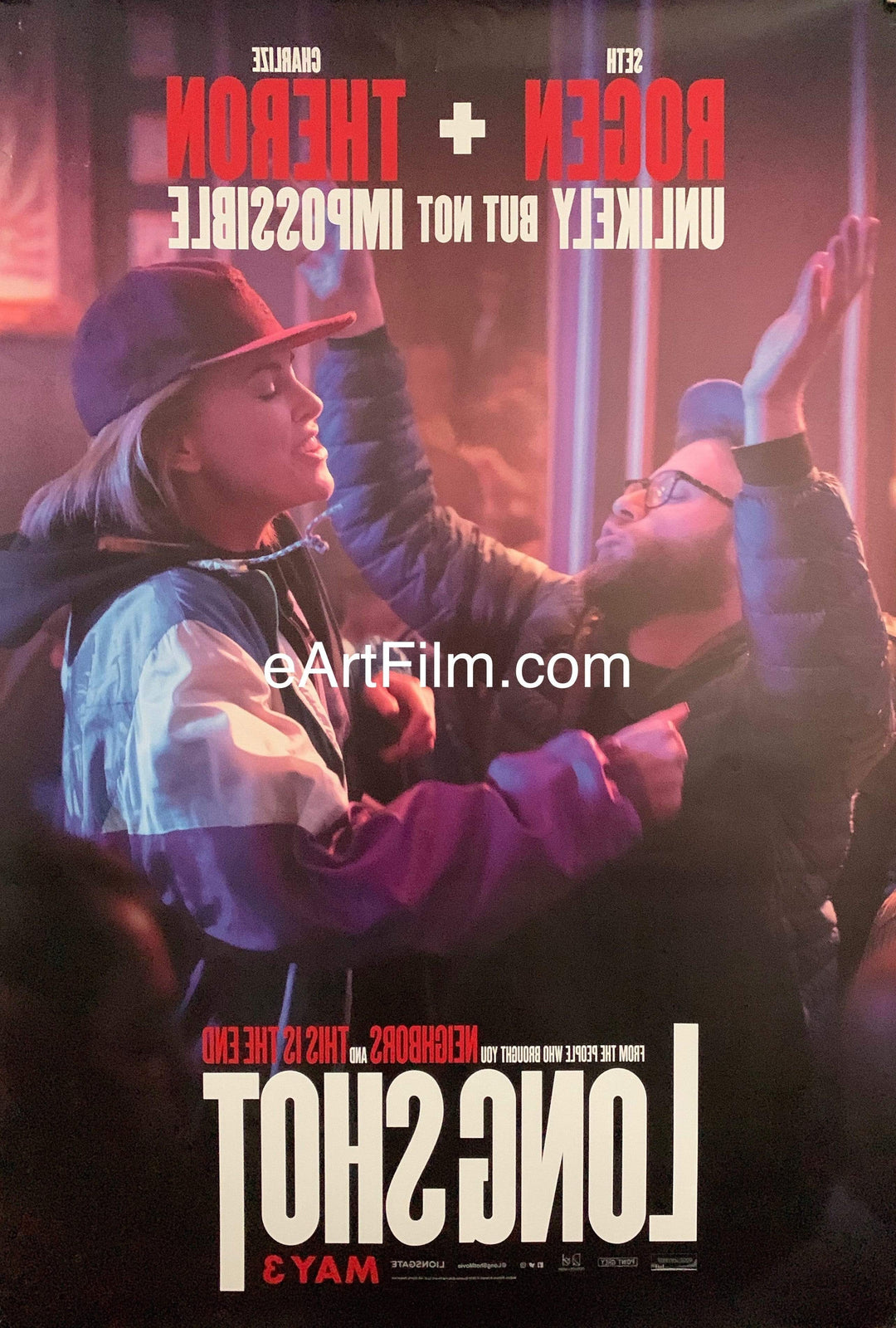 eArtFilm.com U.S One Sheet (27"x40") Double Sided Long Shot original movie poster 2019 27x40 Style B Charlize Theron Seth Rogen