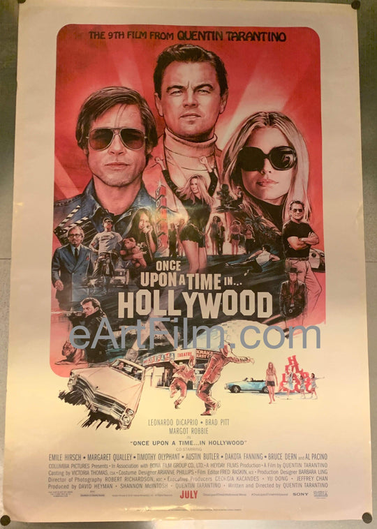 eArtFilm.com U.S One Sheet (27"x40") Double Sided Once Upon A Time In Hollywood original movie poster Quentin Tarantino 2019 27x40