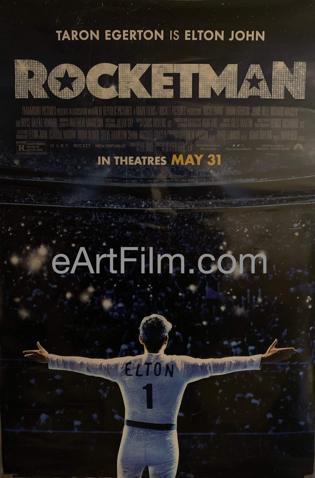 eArtFilm.com U.S One Sheet (27"x40") Double Sided Rocketman original movie poster 2019 27x40 DS unfolded Taron Egerton