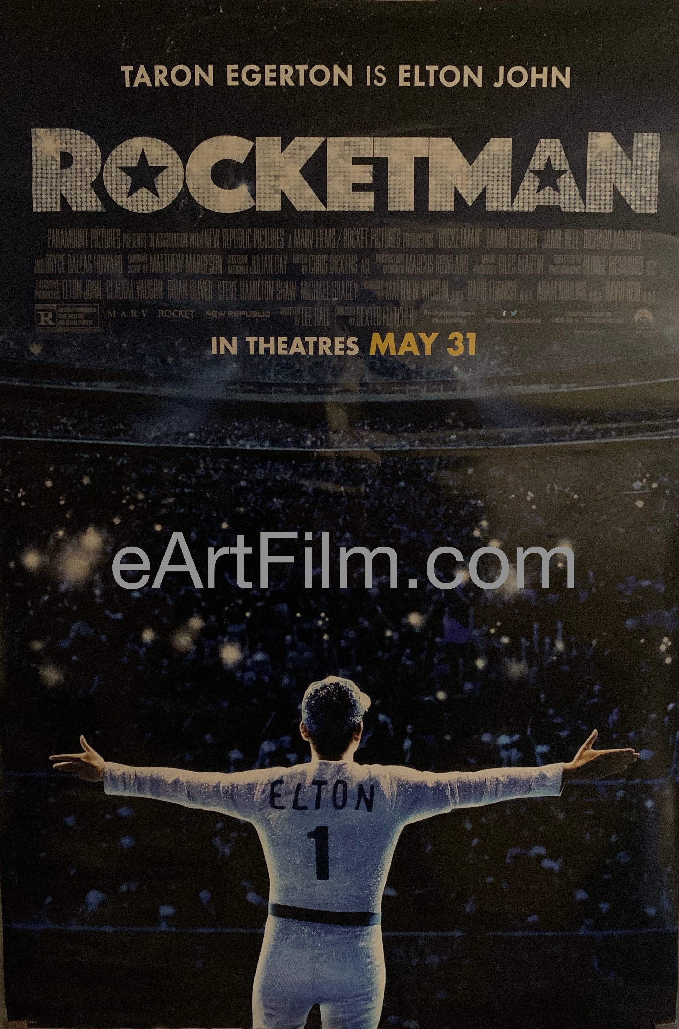 eArtFilm.com U.S One Sheet (27"x40") Double Sided Rocketman original movie poster 2019 27x40 DS unfolded Taron Egerton