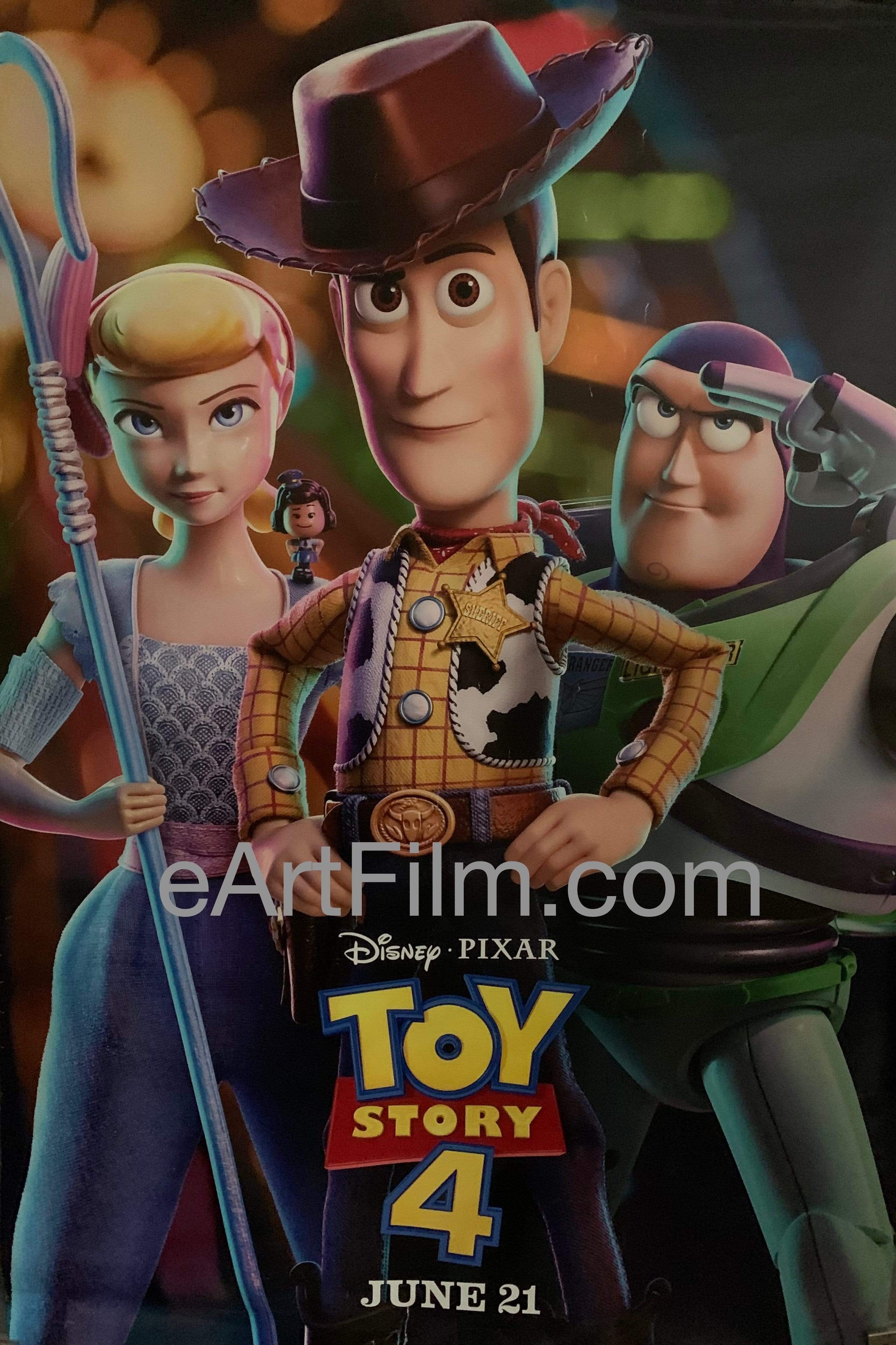 eArtFilm.com U.S One Sheet (27"x40") Double Sided Toy Story 4 original movie poster 2019 27x40 DS Unfolded Disney Pixar