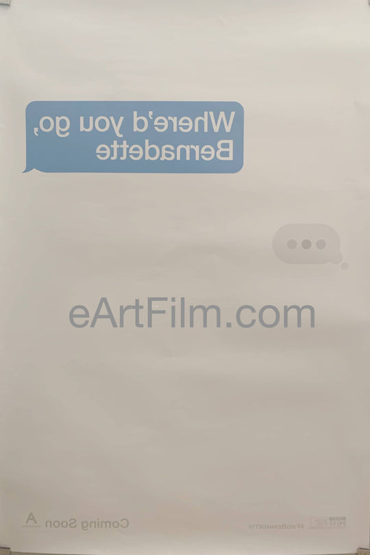 eArtFilm.com U.S. One Sheet (27"x40") Double Sided Where'd You Go, Bernadette original movie poster 2019 27x40 unfolded