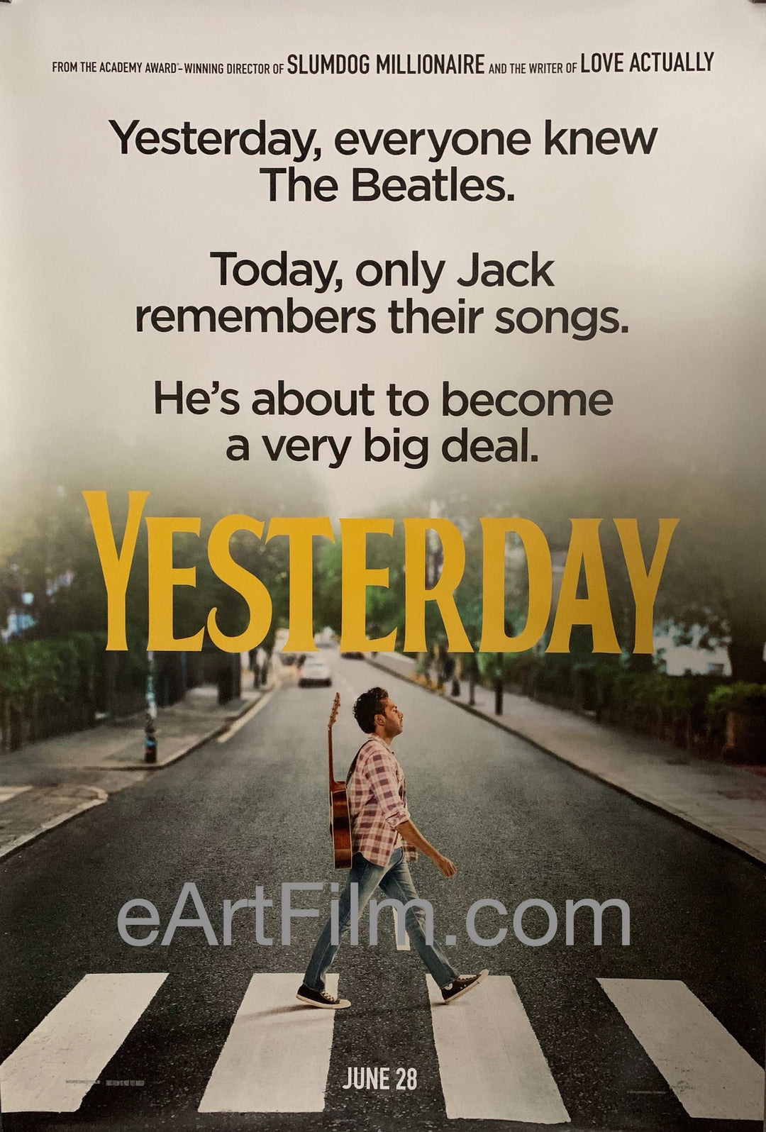 eArtFilm.com U.S One Sheet (27"x40") Double Sided Yesterday original movie poster DS 2019 27x40 Danny Boyle Beatles fantasy