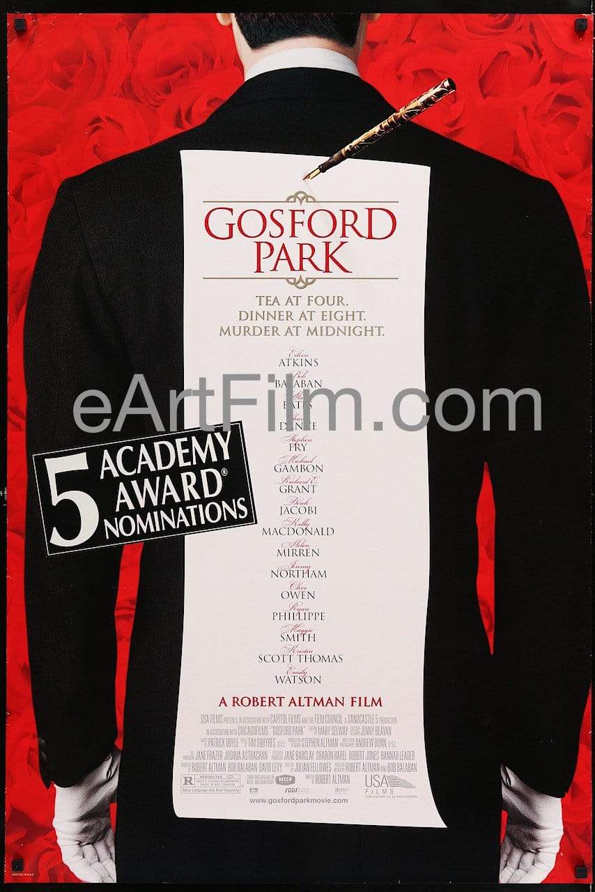 eArtFilm.com U.S One Sheet (27"x40") Gosford Park-2001-27x40-Robert Altman-Alan Bates-Helen Mirren-Maggie Smith