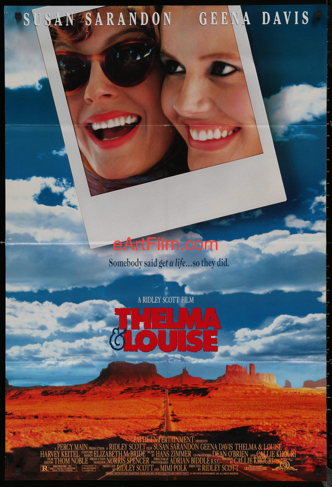 eArtFilm.com U.S One Sheet (27"x40") Thelma & Louise 1991 27x40 Susan Sarandon Geena Davis Ridley Scott