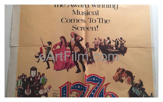 eArtFilm.com U.S One Sheet (27"x41") 1776 vintage movie poster Ken Howard Blythe Danner patriotic musical 1972 27x41