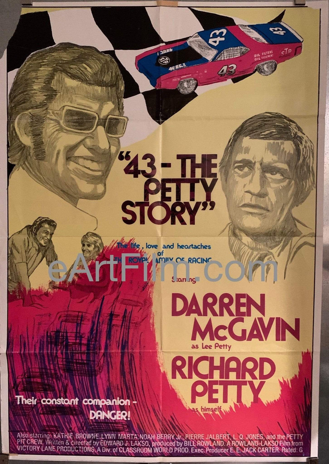 eArtFilm.com U.S One Sheet (27"x41") 43 The Petty Story 1972 Original 27x41 NASCAR Richard Petty story
