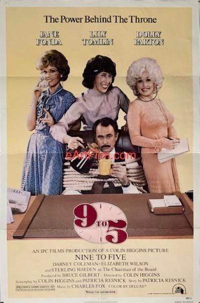 eArtFilm.com U.S One Sheet (27"x41") 9to5 1980 27x41 Jane Fonda Lily Tomlin Dolly Parton Dabney Coleman comedy