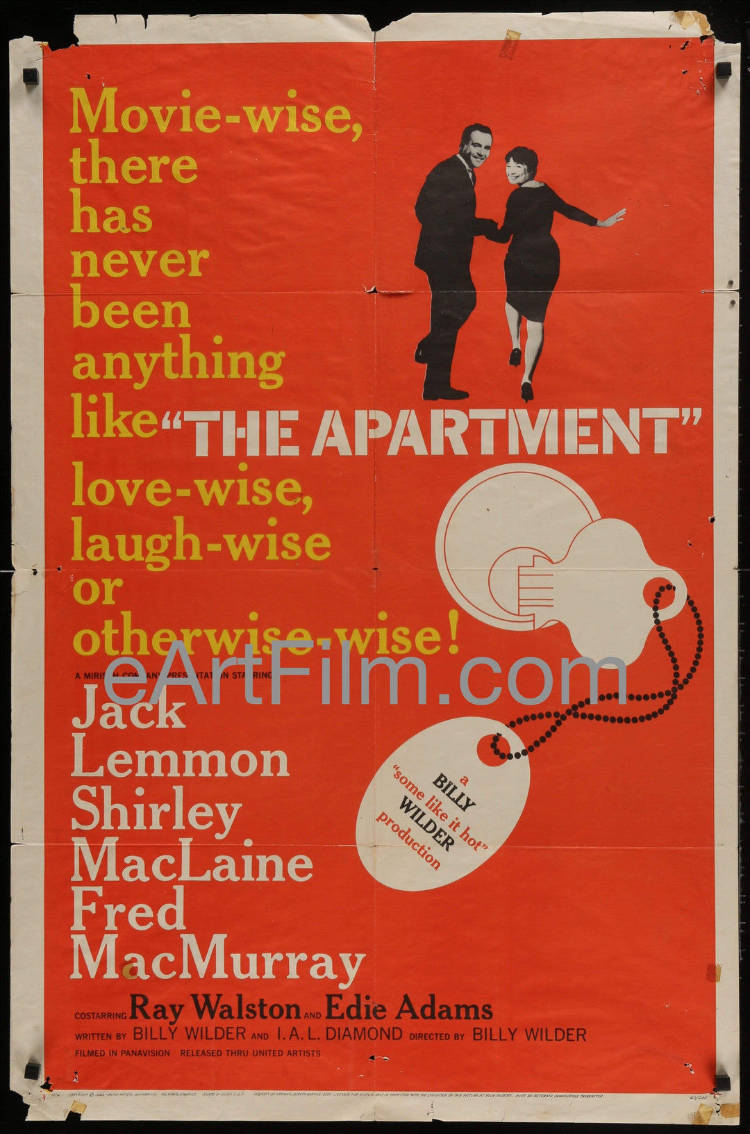 eArtFilm.com U.S One Sheet (27"x41") Apartment, The-Billy Wilder classic-Jack Lemmon-Shirley MacLaine-1960-27x41