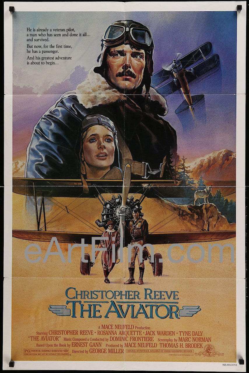 eArtFilm.com U.S One Sheet (27"x41") Aviator-1985-27x41-Christopher Reeve-Rosanna Arquette-Tyne Daly
