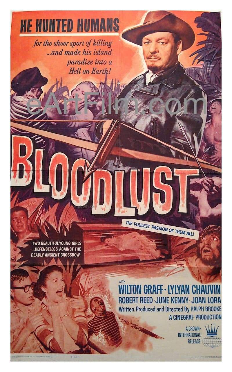 eArtFilm.com U.S One Sheet (27"x41") Bloodlust 1961 27x41 Original US Movie Poster