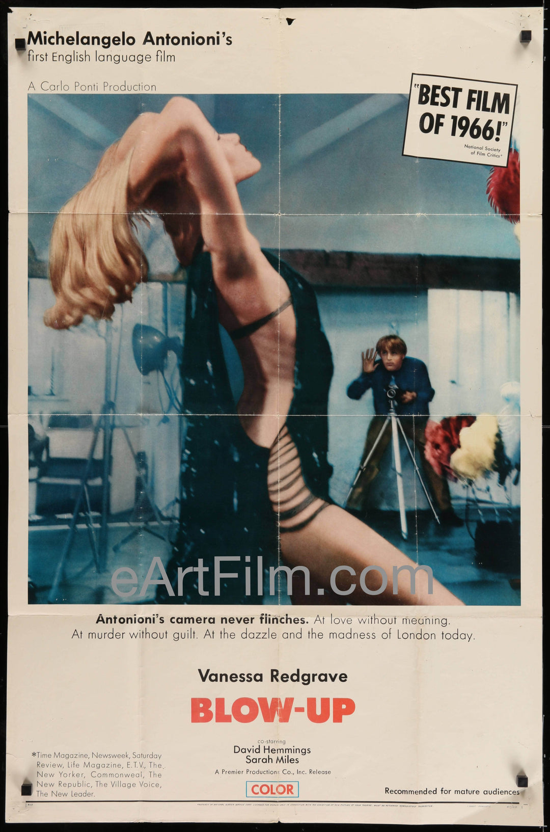 eArtFilm.com U.S One Sheet (27"x41") Blow-Up-1966-27x41-Antonioni-Vanessa Redgrave-David Hemmings-Veruschka
