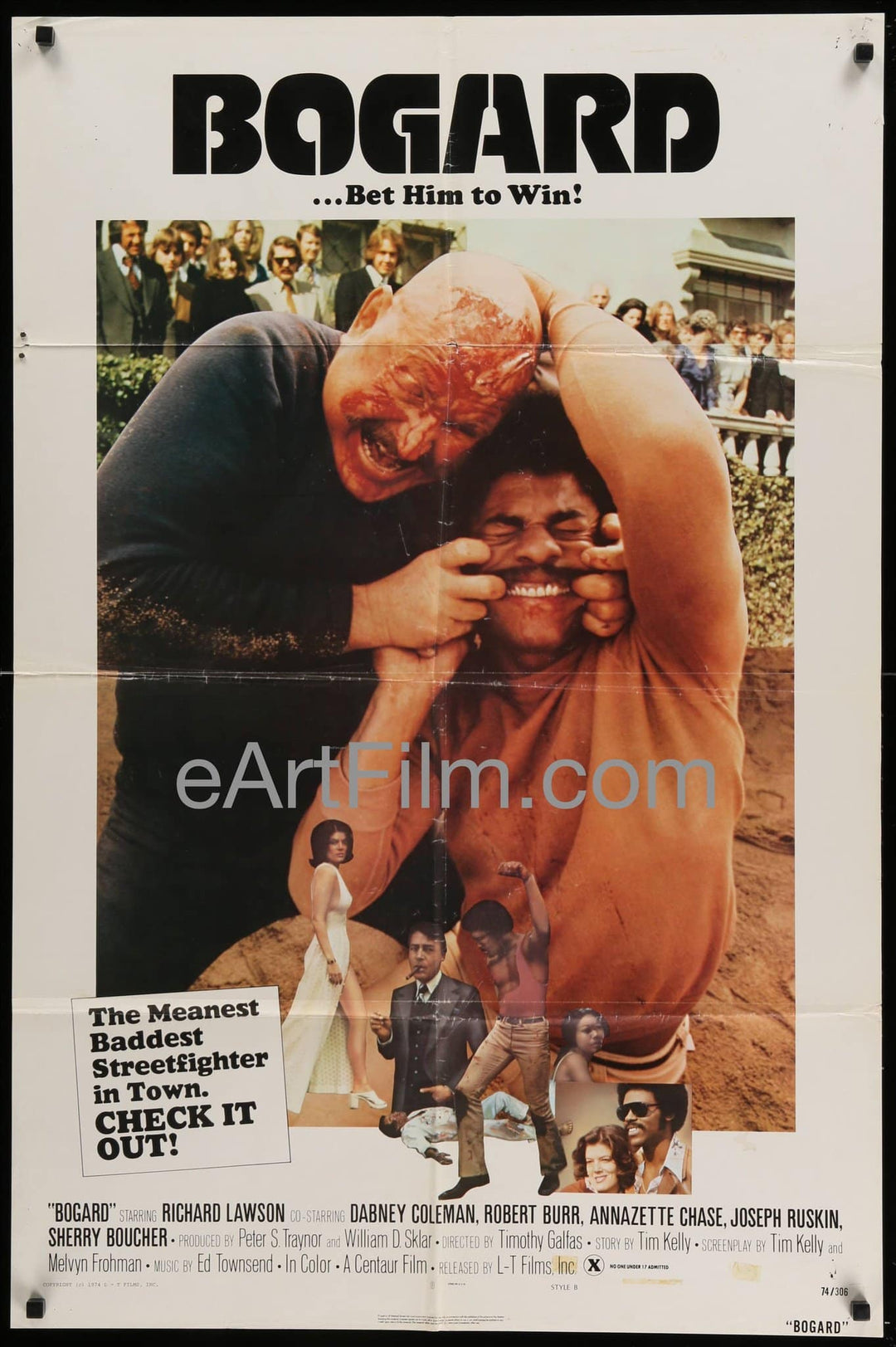 eArtFilm.com U.S One Sheet (27"x41") Bogard 1974 27x41 U.S Style B One Sheet-X Rated Blaxploitation Martial Arts