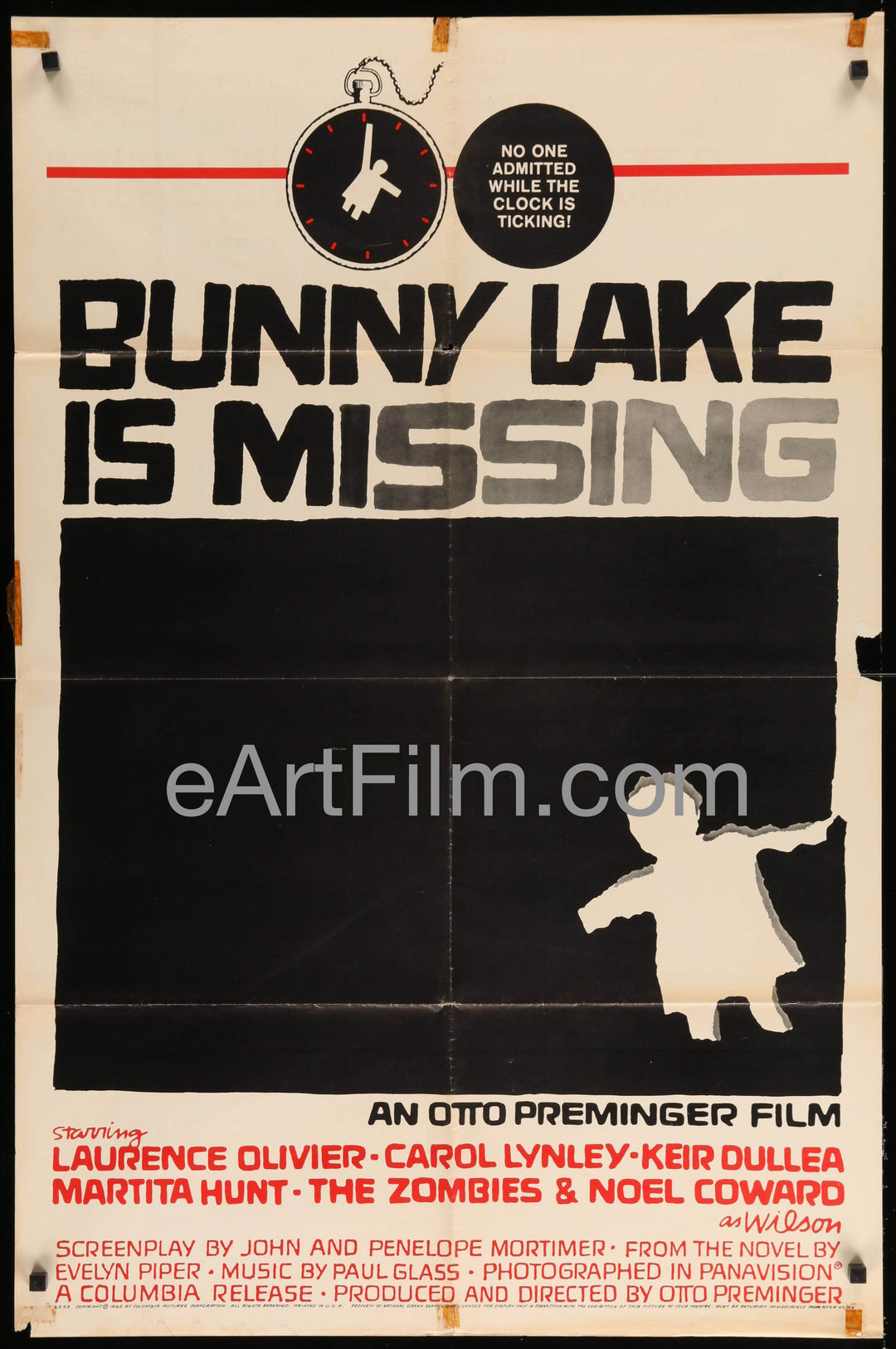 eArtFilm.com U.S One Sheet (27"x41") Bunny Lake Is Missing 1965 27x41 Original Movie Poster-Saul Bass-Otto Preminger