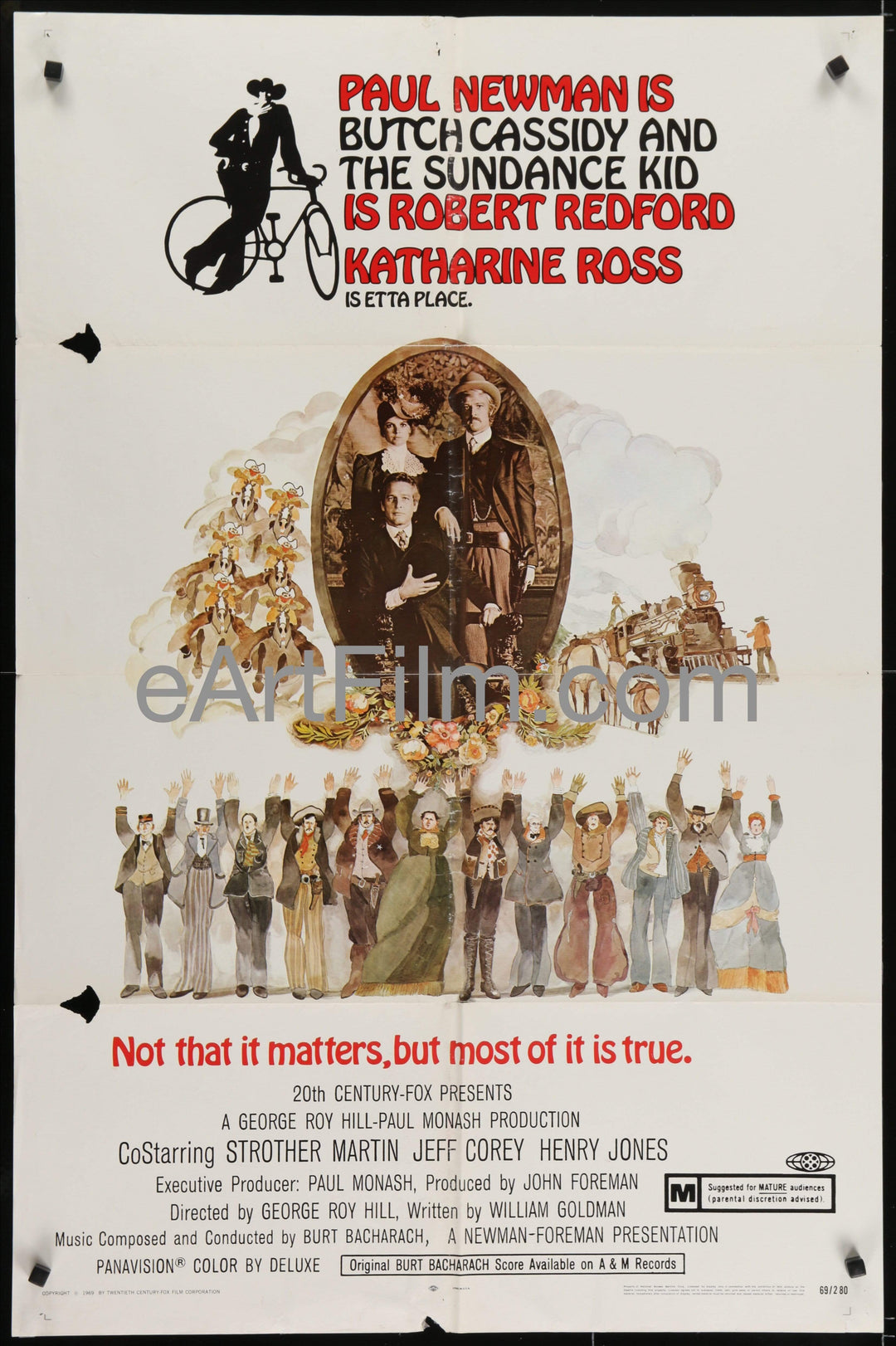 eArtFilm.com U.S One Sheet (27"x41") Butch Cassidy And The Sundance Kid-Paul Newman-Robert Redford-27x41-1969