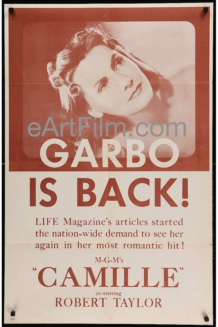 eArtFilm.com U.S One Sheet (27"x41") Camille-R55-1937-27x41-Greta Garbo-Robert Taylor-director George Cukor