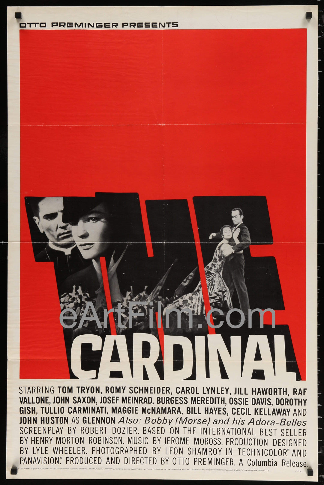 eArtFilm.com U.S One Sheet (27"x41") Cardinal Saul Bass-Otto Preminger-Romy Schneider-Dorothy Gish-1963-27x41