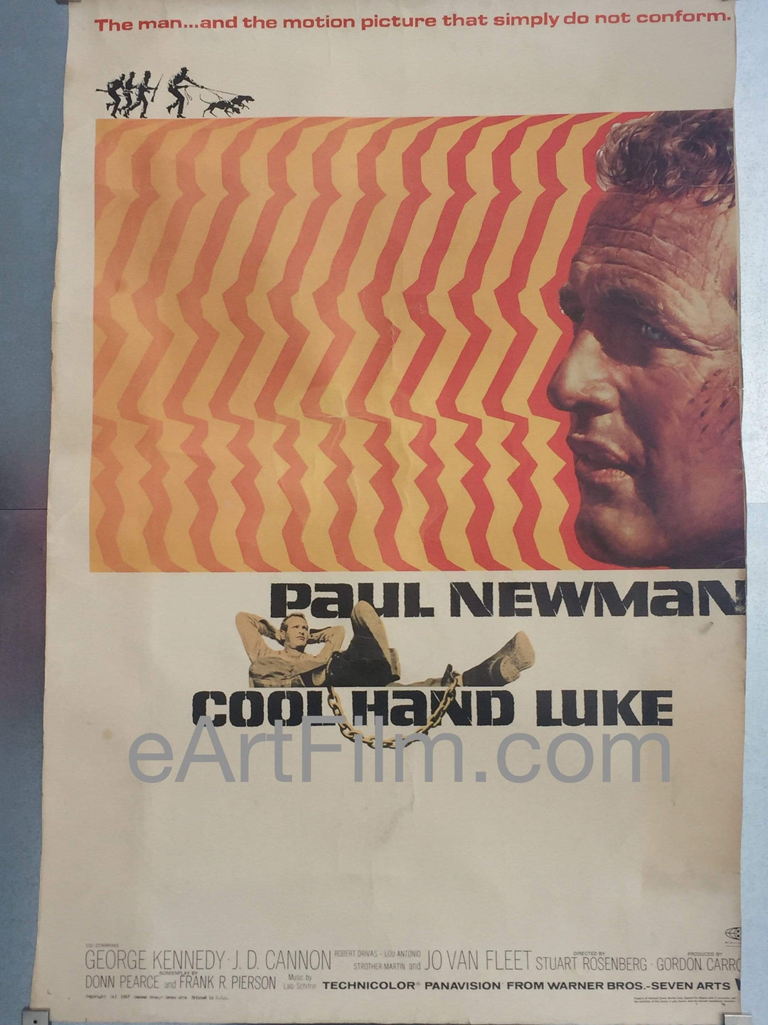 eArtFilm.com U.S One Sheet (27"x41'') Cool Hand Luke-Paul Newman-George Kennedy-Strother Martin-1967-27x41