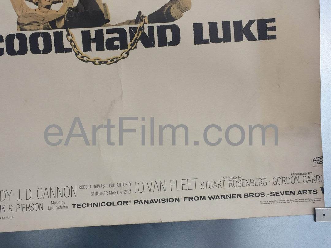 eArtFilm.com U.S One Sheet (27"x41'') Cool Hand Luke-Paul Newman-George Kennedy-Strother Martin-1967-27x41