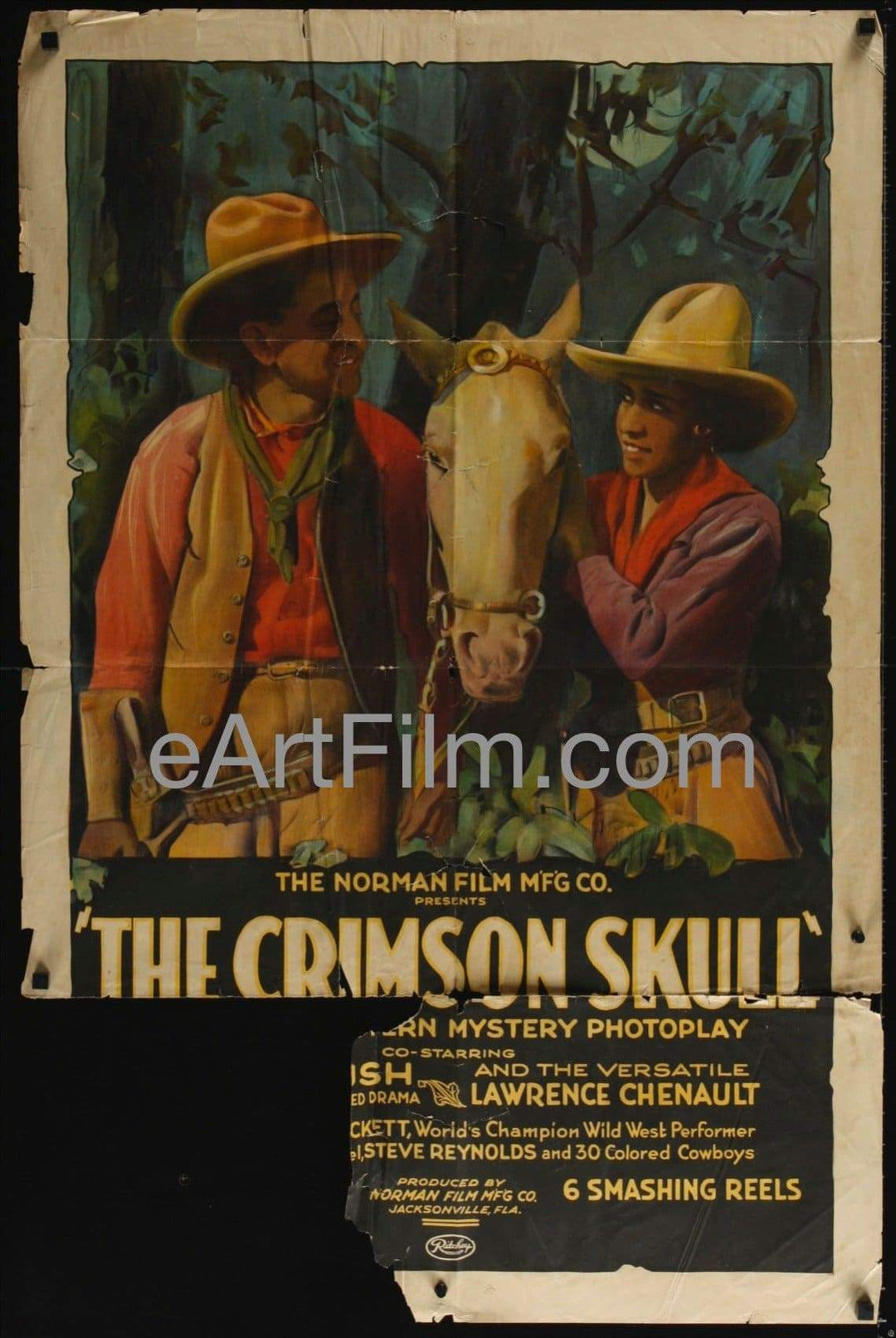 eArtFilm.com U.S One Sheet (27"x41") Crimson Skull 1922 27x41 Rare Original US One Sheet-Stone Litho