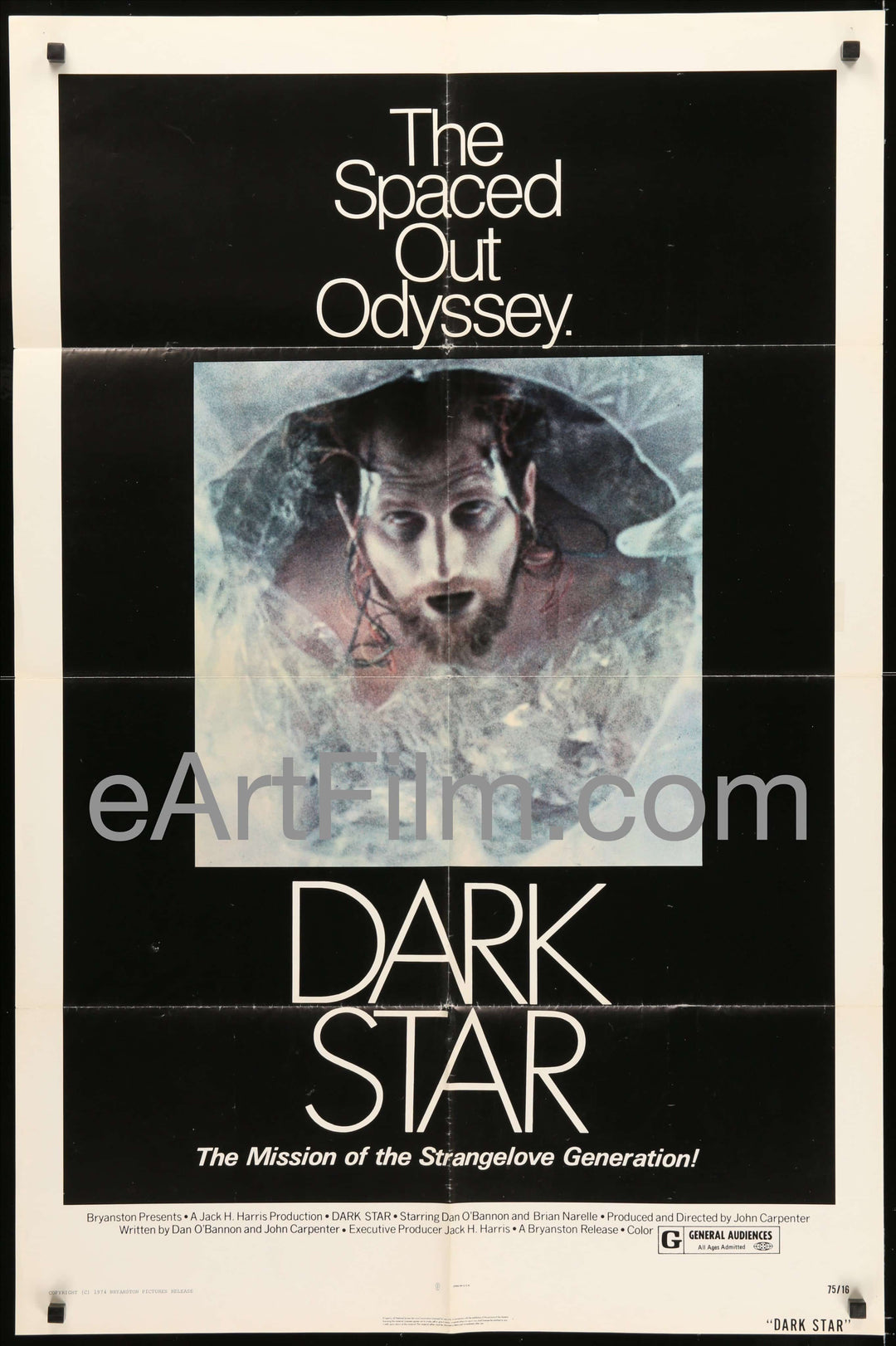 eArtFilm.com U.S One Sheet (27"x41") Dark Star-John Carpenter-comedy sci-fi thriller-Dan O'Bannon-1975-27x41
