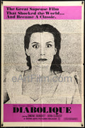 eArtFilm.com U.S One Sheet (27"x41") Diabolique-Simone Signoret-Vera Clouzot-Henri-Georges Clouzot's thriller-R66