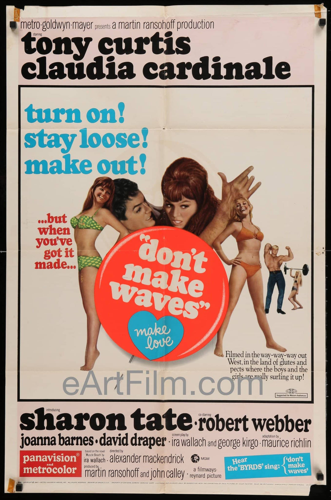 eArtFilm.com U.S One Sheet (27"x41") Don't Make Waves 1967 27x41 Original US One Sheet Sharon Tate