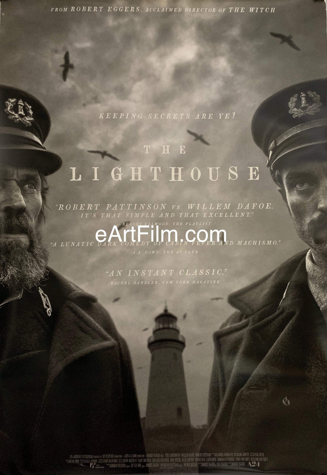 eArtFilm.com U.S One Sheet (27"x41") Double Sided Lighthouse original movie poster Pattinson Dafoe horror 2019 27x40 DS