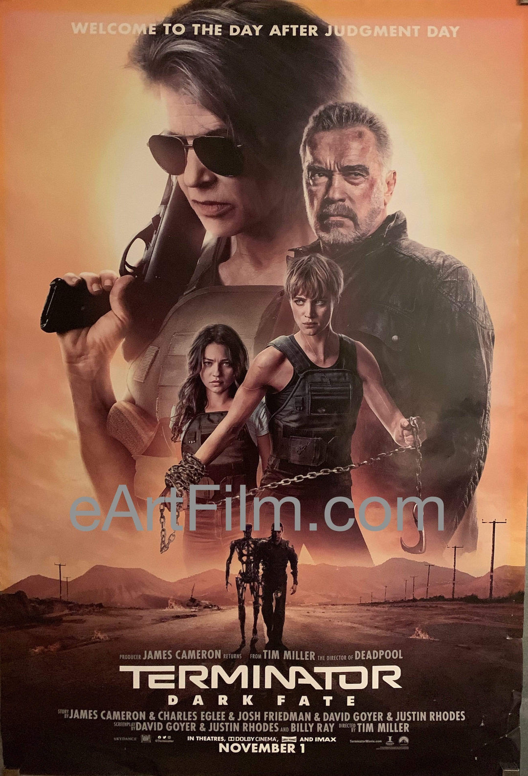 eArtFilm.com U.S One Sheet (27"x41") Double Sided Terminator Dark Fate original movie poster 2019 27x40 teaser Schwarzenegger