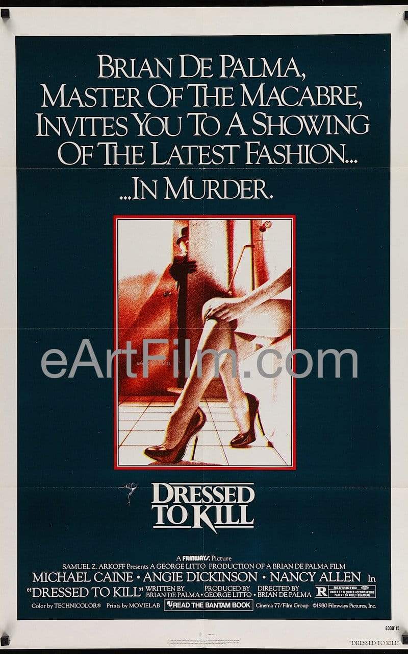 eArtFilm.com U.S One Sheet (27"x41") Dressed To Kill 1980 Original U.S One Sheet Movie Poster