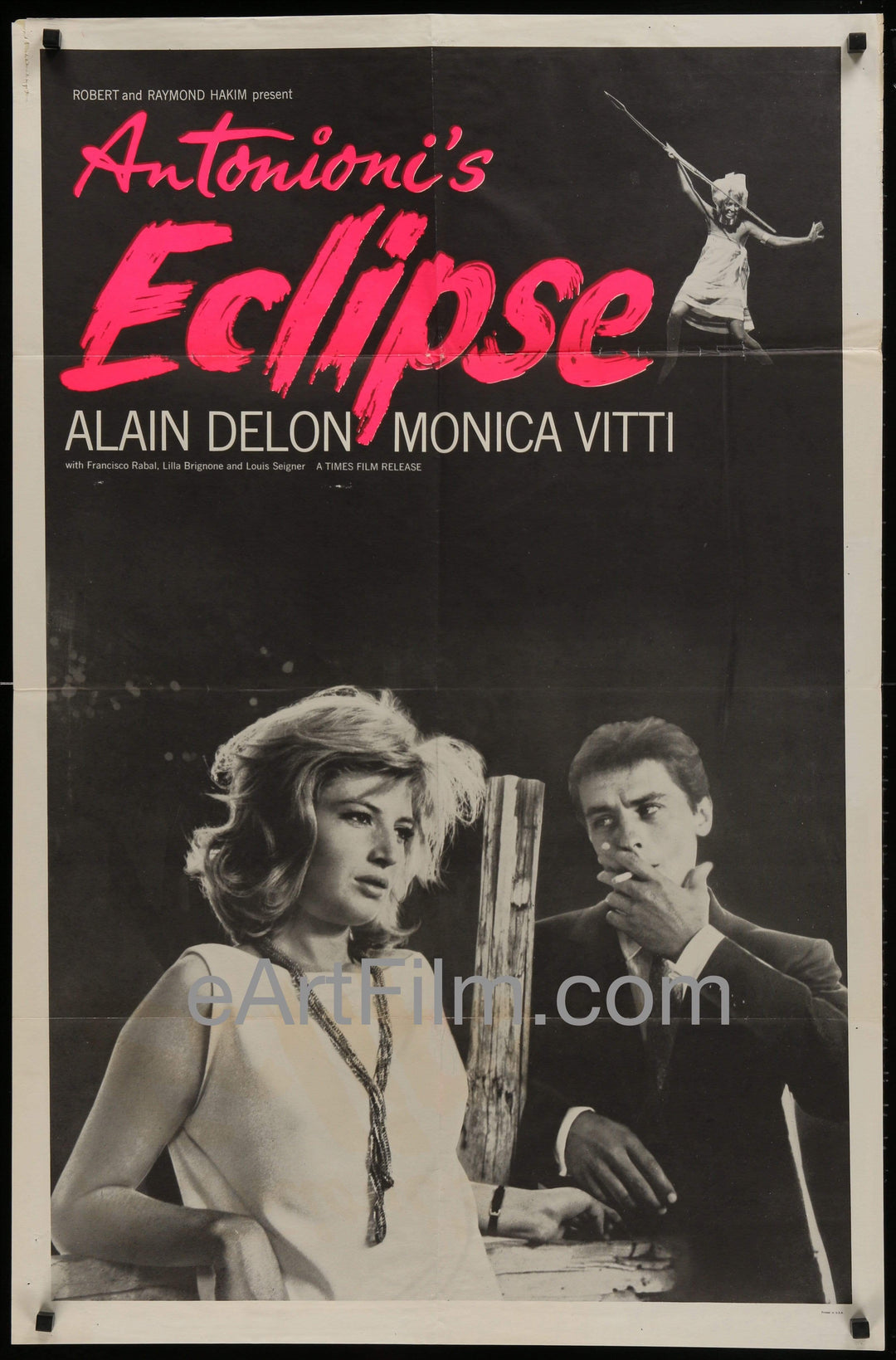 eArtFilm.com U.S One Sheet (27"x41") Eclipse-L'Eclisse-Michelangelo Antonioni-Monica Vitti-Alain Delon-1962-27x41