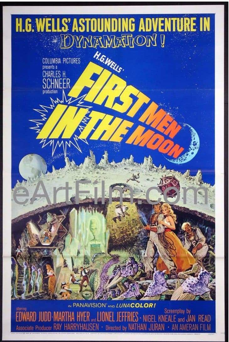 eArtFilm.com U.S One Sheet (27"x41") First Men In The Moon (1964) 27x41 Original US One Sheet
