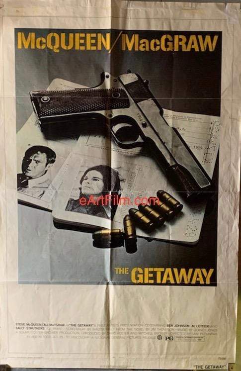 eArtFilm.com U.S One Sheet (27"x41") Getaway (The) 1972 27x41 Steve McQueen Ali MacGraw Sam Peckinpah thriller