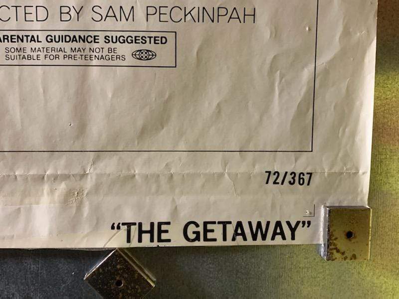 eArtFilm.com U.S One Sheet (27"x41") Getaway (The) 1972 27x41 Steve McQueen Ali MacGraw Sam Peckinpah thriller