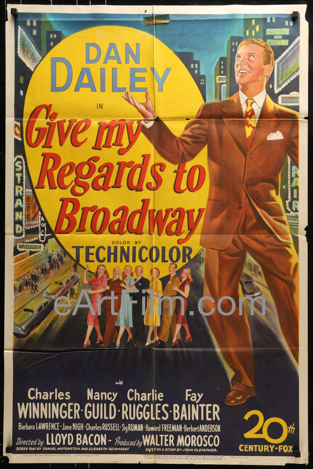 eArtFilm.com U.S One Sheet (27"x41'') Give My Regards To Broadway-Dan Dailey-Nancy Guild-1948-Stone Litho-27x41