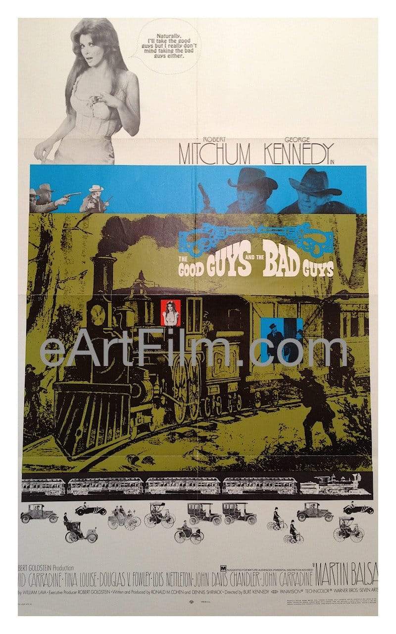 eArtFilm.com U.S One Sheet (27"x41") Good Guys And The Bad Guys 1969 27x41 Original U.S One Sheet Movie Poster