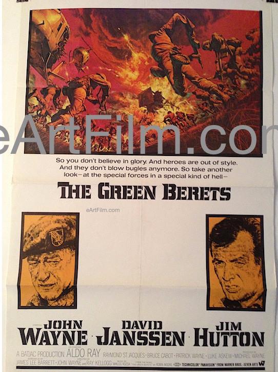 eArtFilm.com U.S One Sheet (27"x41") Green Berets 1968 27x41 Original U.S One Sheet Movie Poster