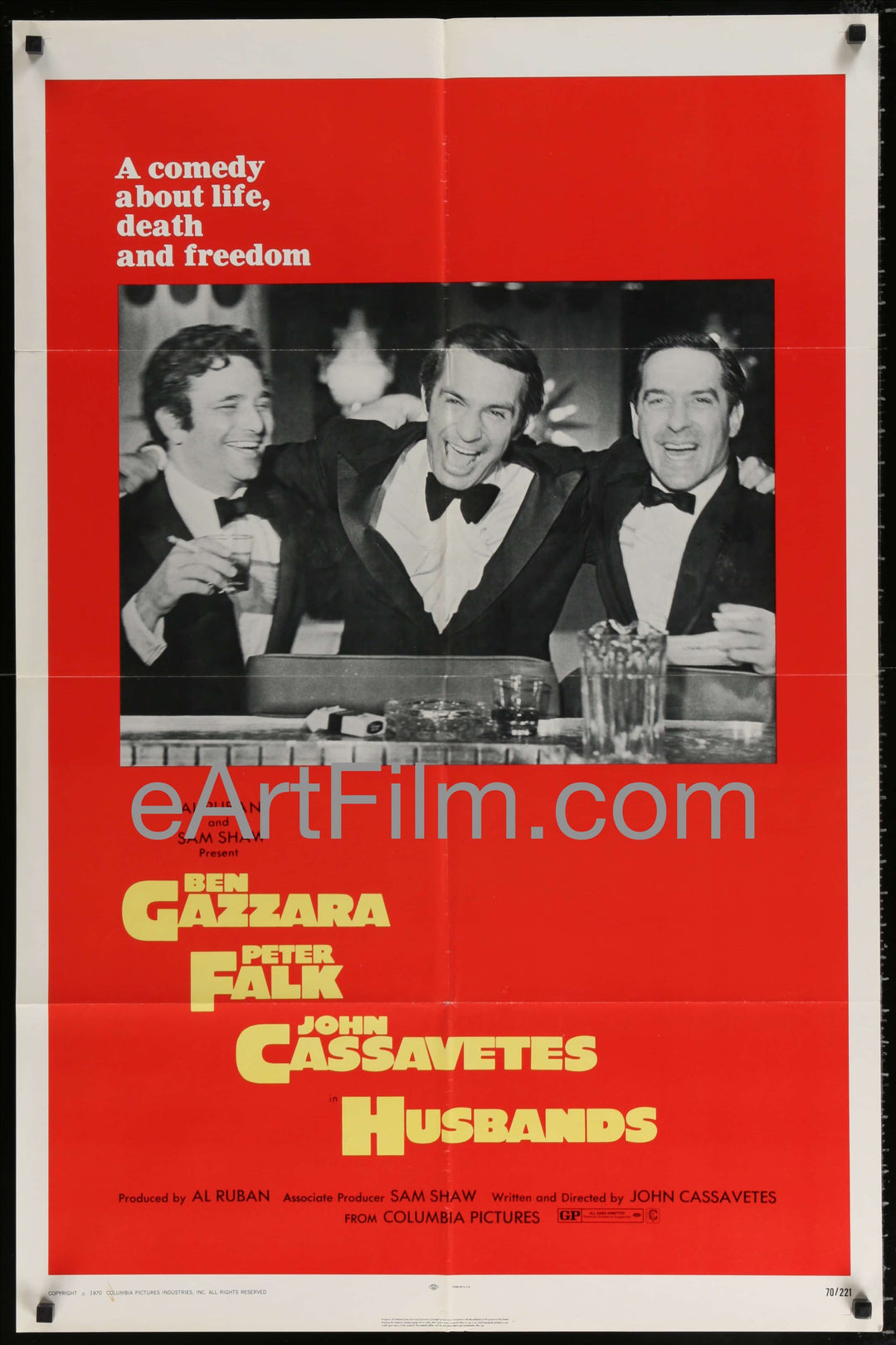eArtFilm.com U.S One Sheet (27"x41") Husbands-John Cassavetes-Peter Falk-Ben Gazzara-1970-27x41