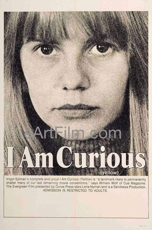 eArtFilm.com U.S One Sheet (27"x41") I Am Curious Yellow 1967 27x41 Original U.S Release One Sheet